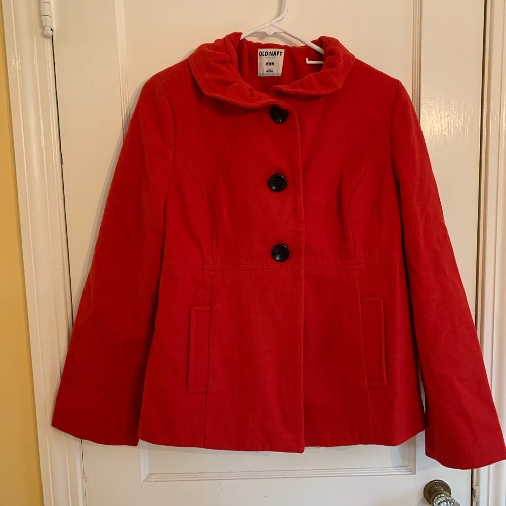 Old Navy wool ruffle collar jacket ( medium )